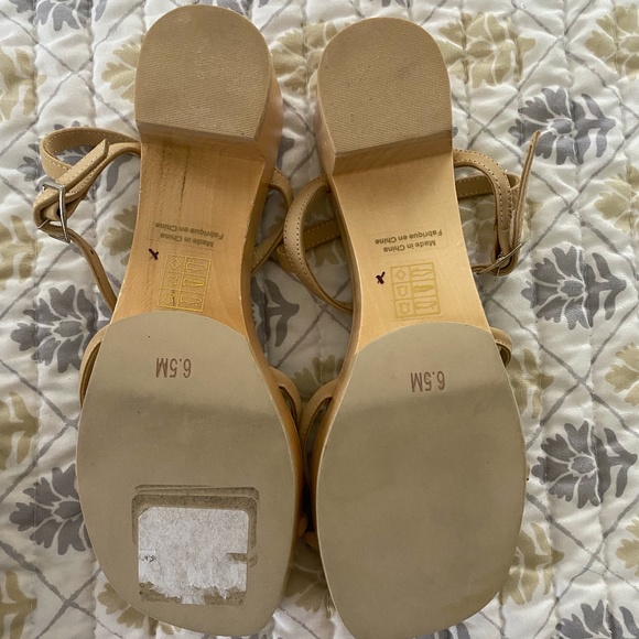 Jeffrey Campbell for Anthropologie Lorelai Platform Sandals, Nude, Size 6.5 - Picture 3 of 4
